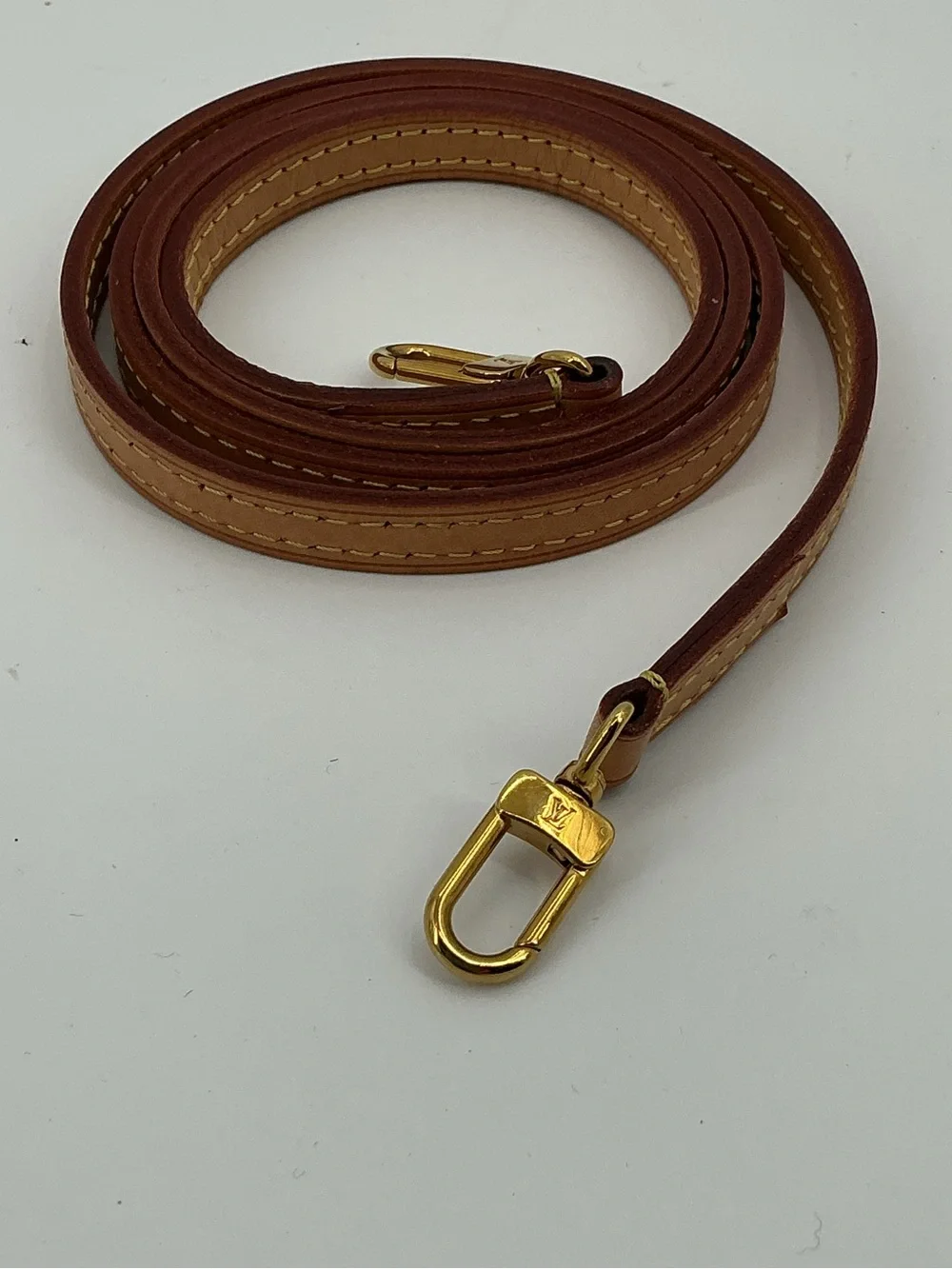 Louis Vuitton Vachetta Leather Shoulder Strap Gold Hardware 46”
